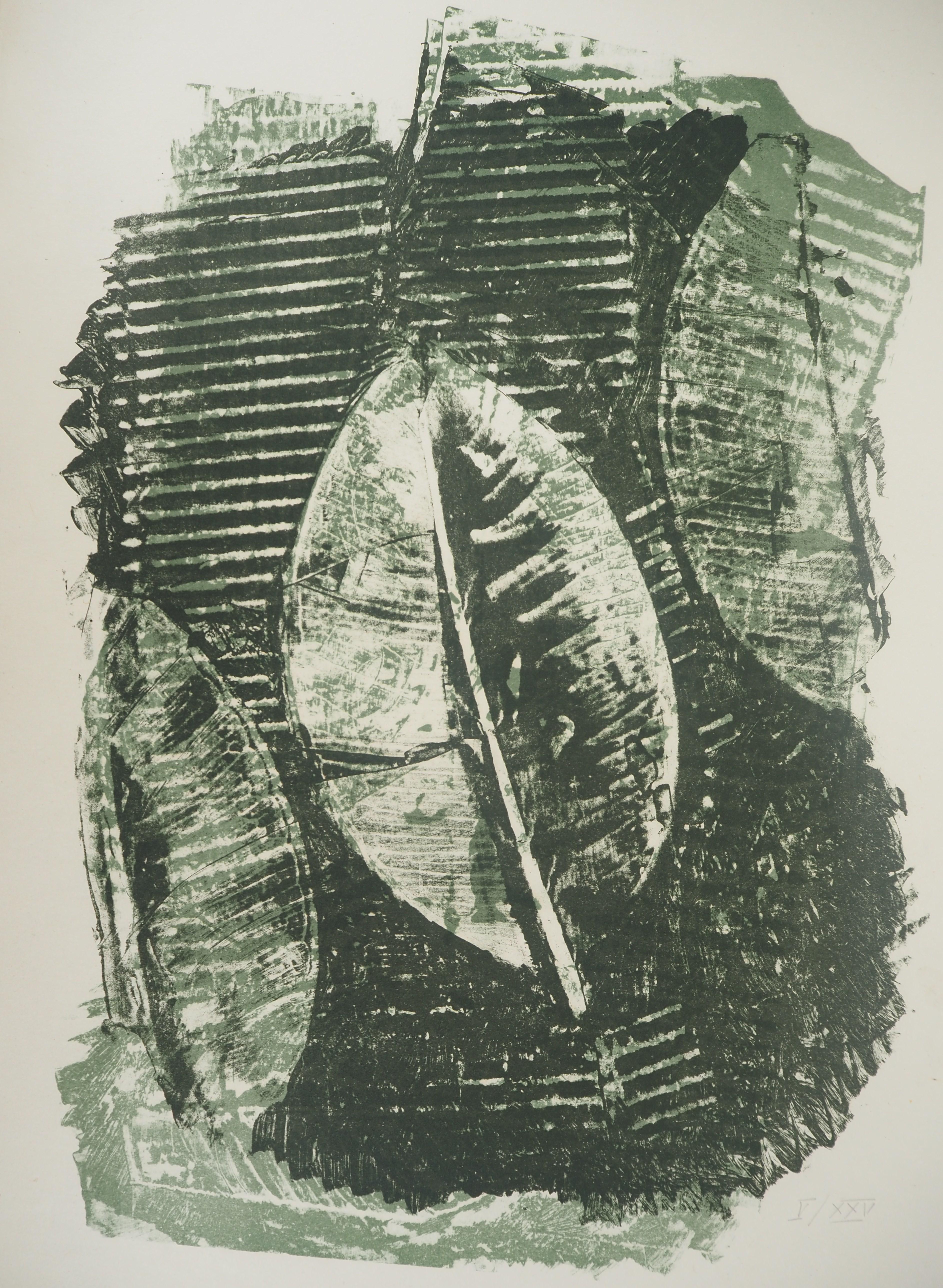 Ficus Elastica - Original lithograph - Limited / 25 copies - Print by Max Ernst