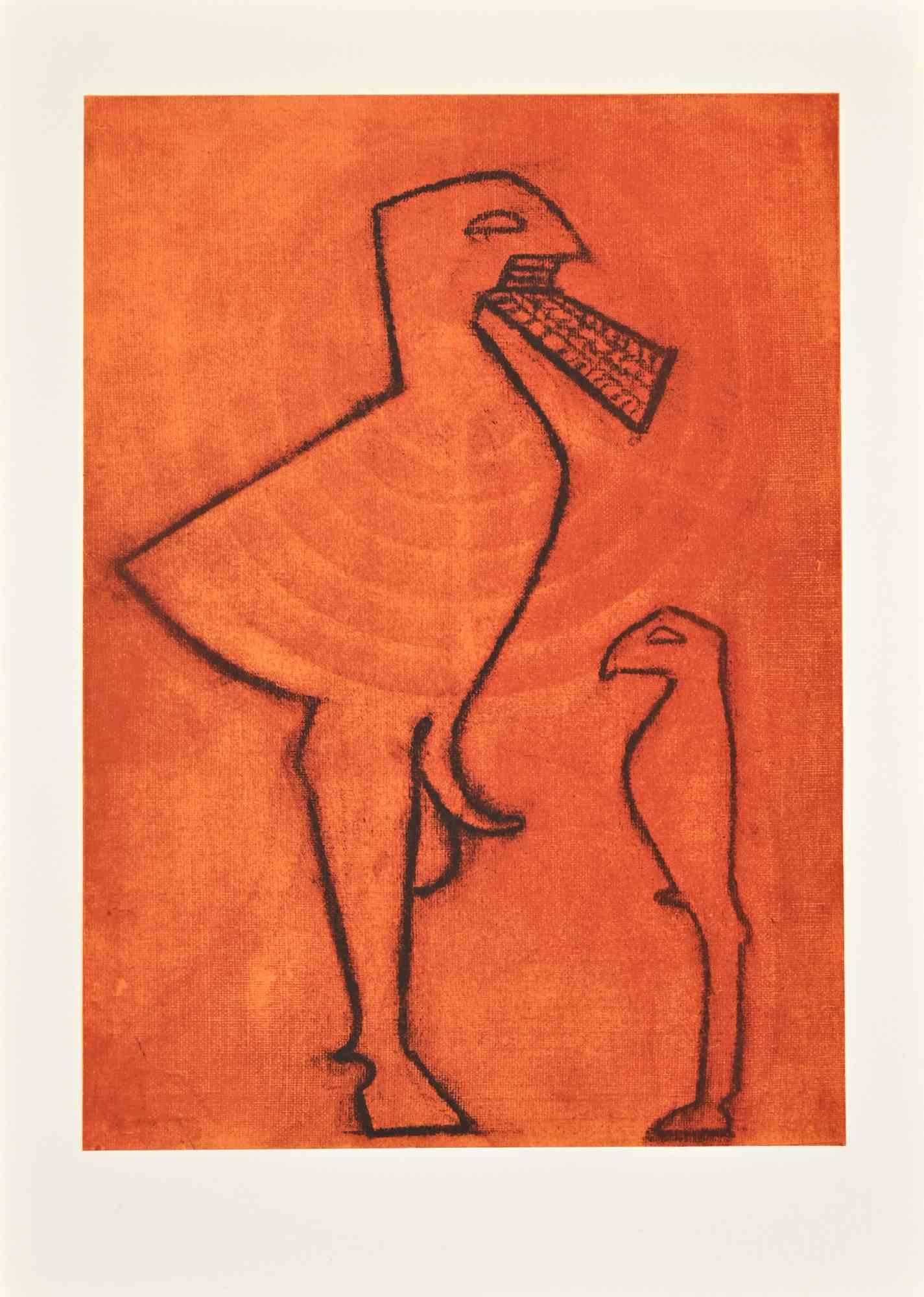 Idols - Lithograph by Max Ernst - 1972