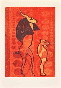 Idols - Lithograph by Max Ernst - 1972