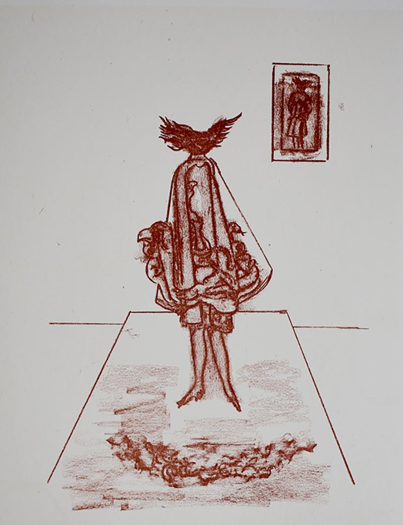 Le parquet se soulève, 1939 (Rouge) - Surréalisme Print par Max Ernst