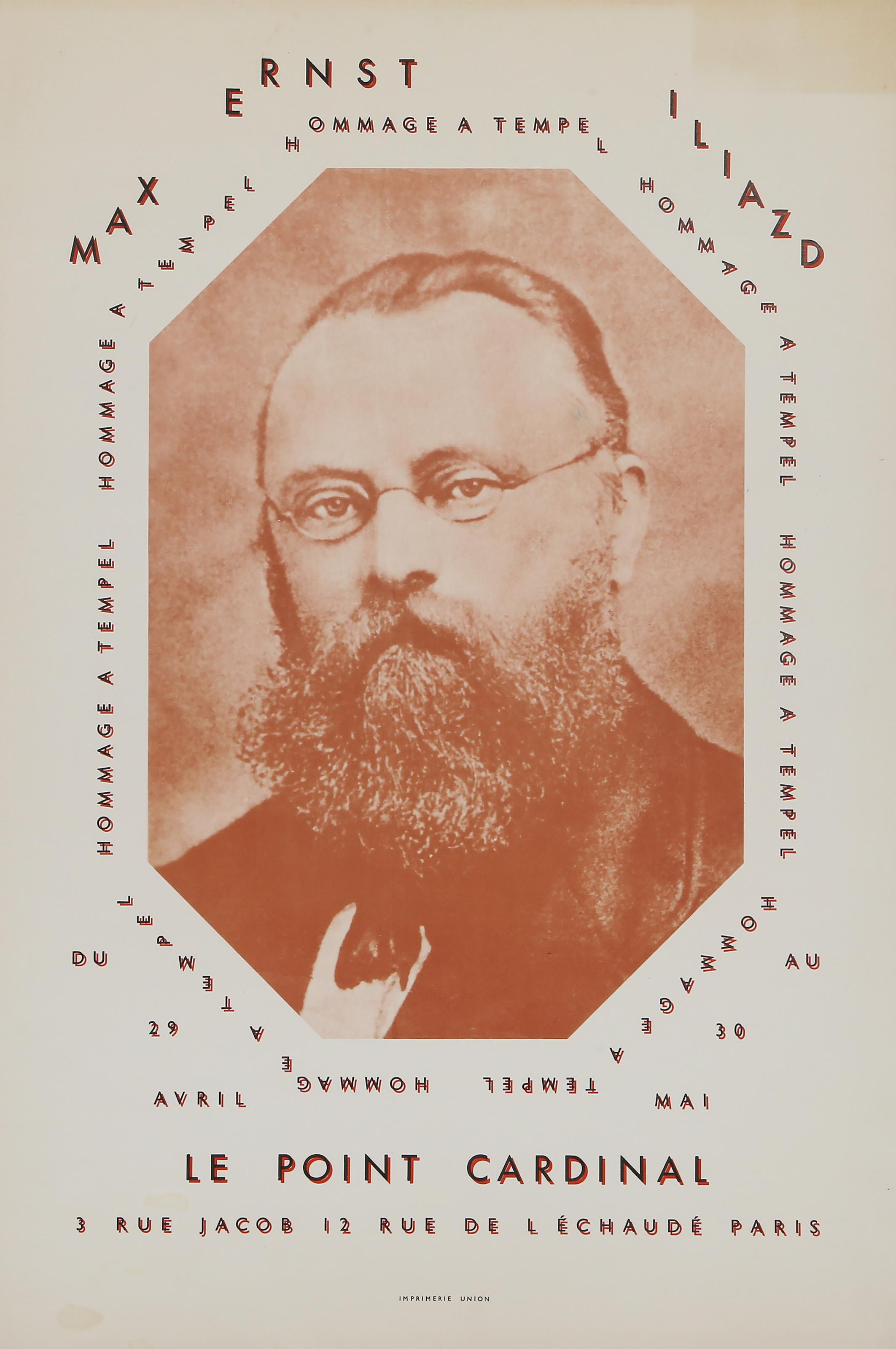 Max Ernst, Allemand (1891 - 1976) - Affiche Le Point Cardinal, Année :  1964, Medium :  Poster, Taille :  24.25 x 16 in. (61.6 x 40.64 cm), Imprimeur :  Imprimerie Union, Description :  De la collection de feu Larry Saphire