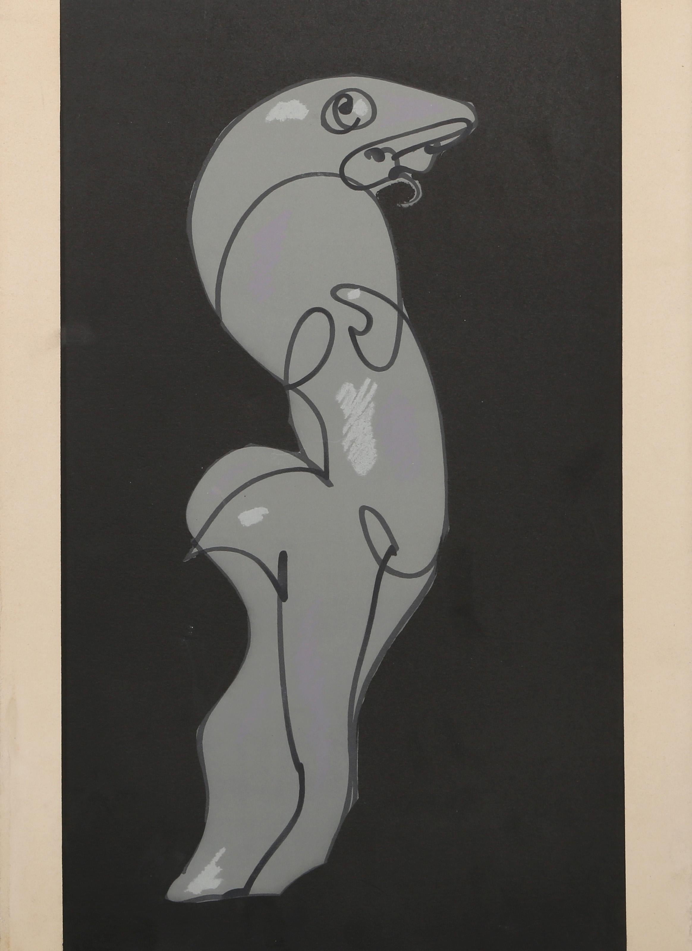 Max Ernst, German (1891 - 1976) - Les Chiens Ont Soif Cover, Portfolio:  Les Chiens Ont Soif, Year:  1964, Medium:  Lithograph, Edition:  165/320, Image Size:  17 x 22 inches, Size:  17 x 24.5 in. (43.18 x 62.23 cm), Printer:  Mourlot Freres, Paris,