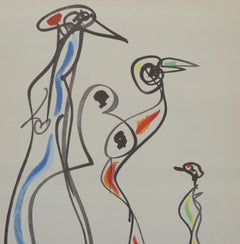 Les Chiens Ont Soif IV, Surrealist Lithograph by Max Ernst