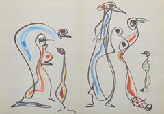 Les Chiens Ont Soif IV, Surrealist Lithograph by Max Ernst