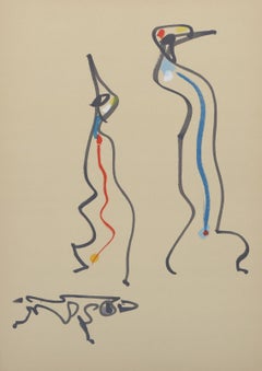 Les Chiens Ont Soif IX, lithographie surréaliste de Max Ernst