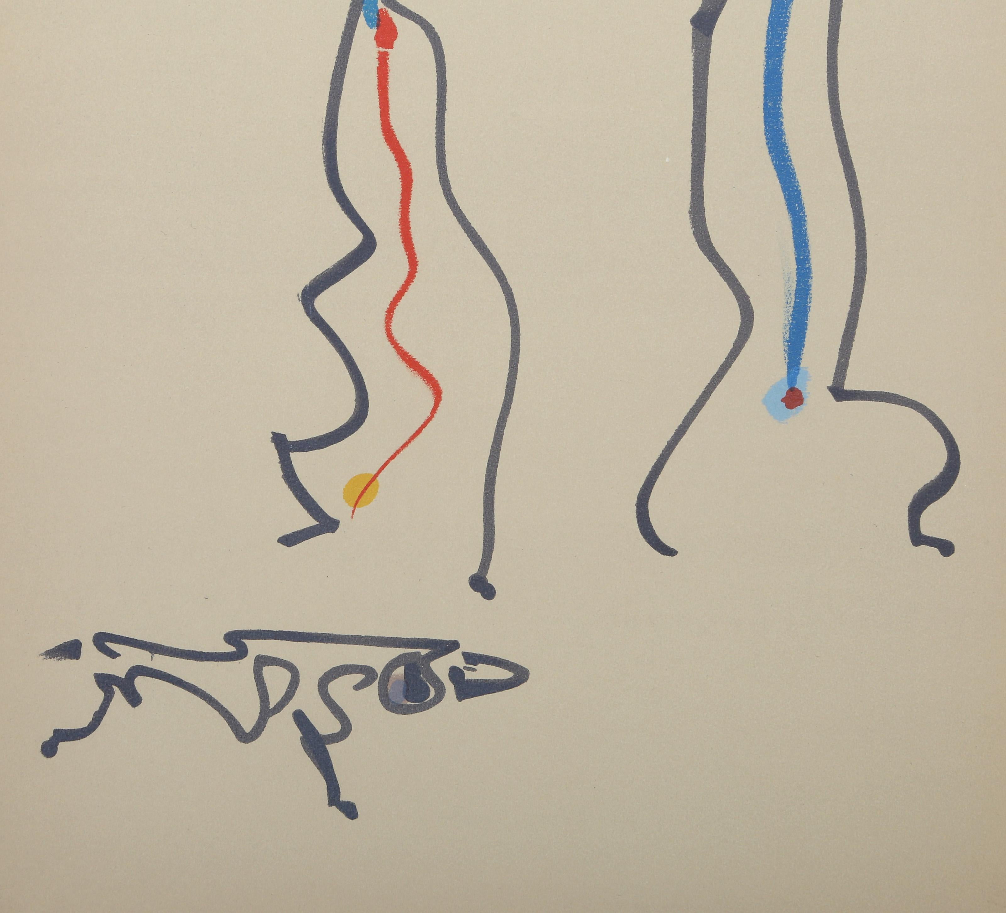 Les Chiens Ont Soif IX, Surrealist Lithograph by Max Ernst For Sale 3
