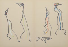 Les Chiens Ont Soif IX, Surrealist Lithograph by Max Ernst