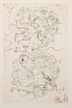 Les Chiens Ont Soif, Surrealist Color Etching by Max Ernst
