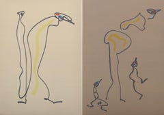 Les Chiens Ont Soif VI, lithographie surréaliste de Max Ernst