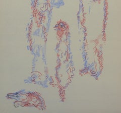 Les Chiens Ont Soif VII, lithographie surréaliste de Max Ernst