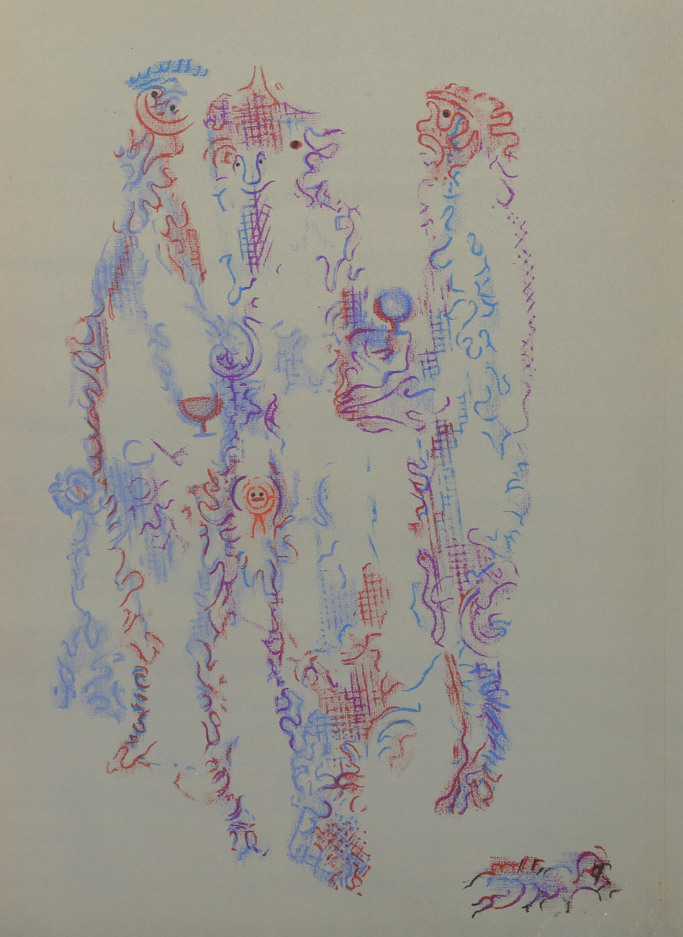 Les Chiens Ont Soif VII, Surrealist Lithograph by Max Ernst For Sale 3