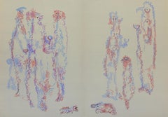 Les Chiens Ont Soif VII, Surrealist Lithograph by Max Ernst