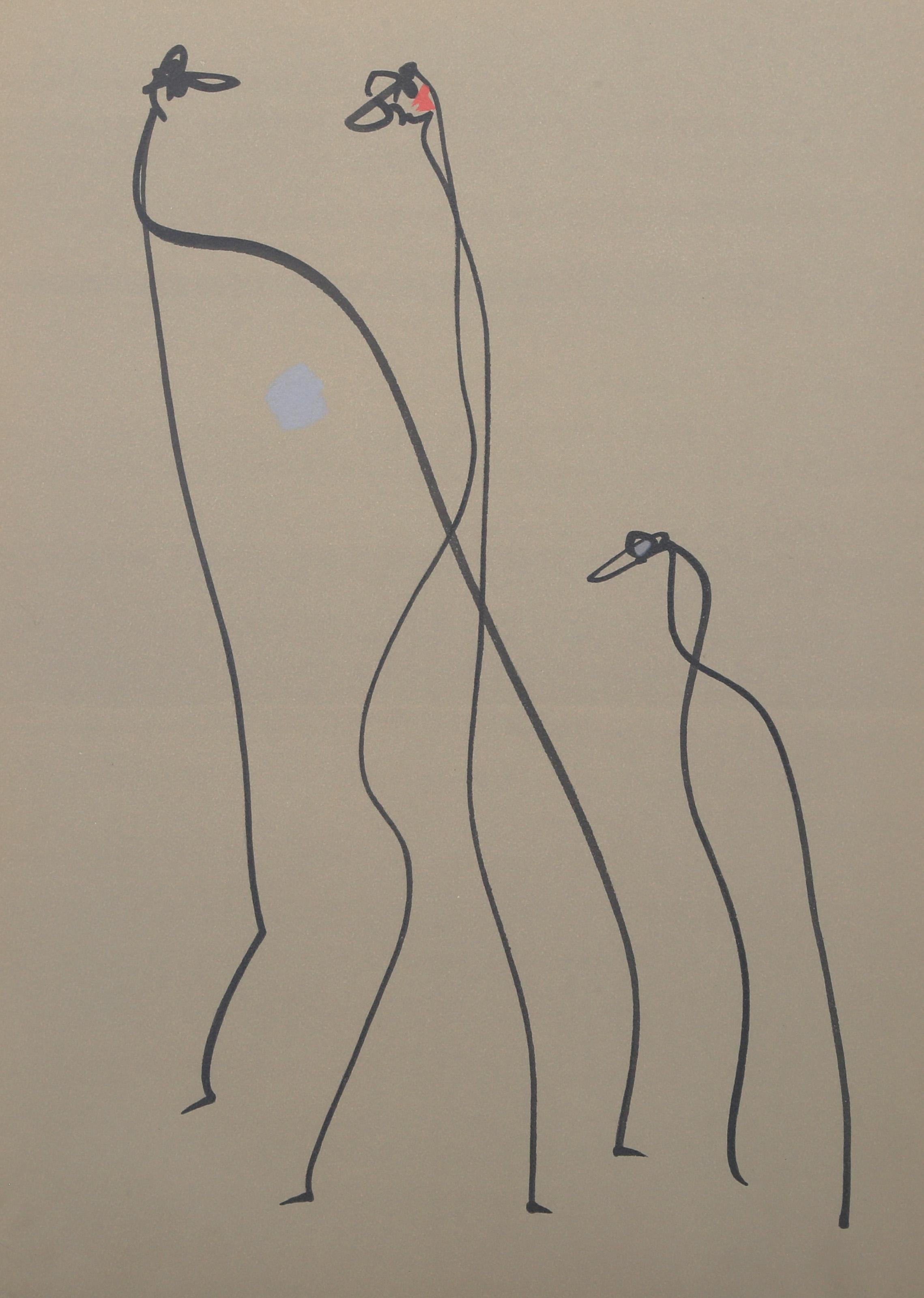 Les Chiens Ont Soif VIII, lithographie surréaliste de Max Ernst en vente 1