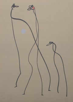 Les Chiens Ont Soif VIII, Surrealistische Lithographie von Max Ernst