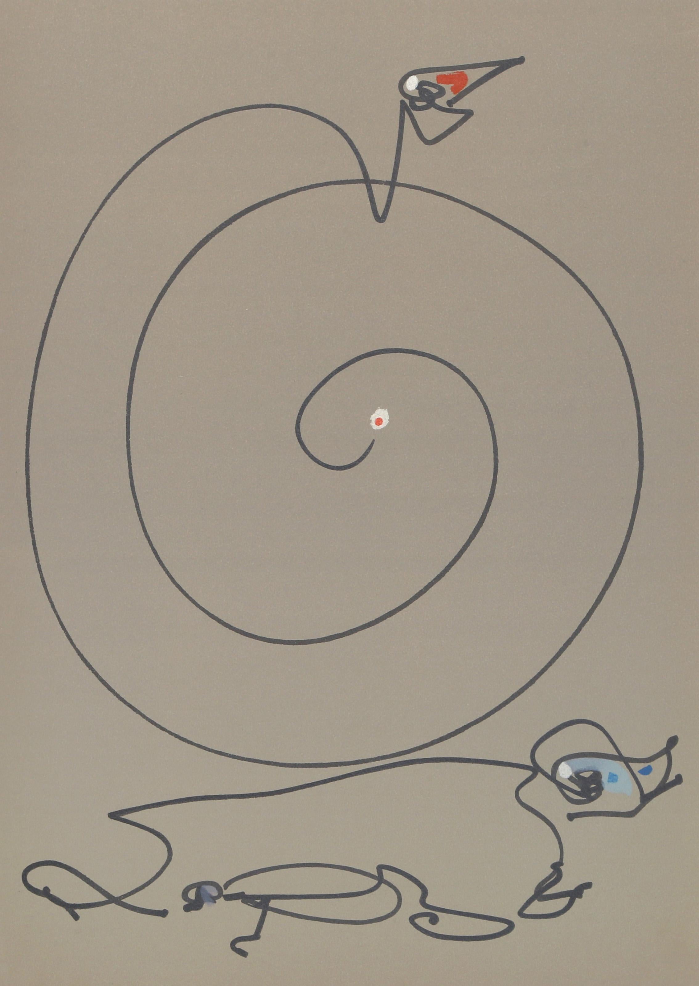 Les Chiens Ont Soif VIII, lithographie surréaliste de Max Ernst en vente 2
