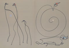 Les Chiens Ont Soif VIII, lithographie surréaliste de Max Ernst