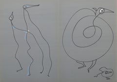 Les Chiens Ont Soif X, lithographie surréaliste de Max Ernst