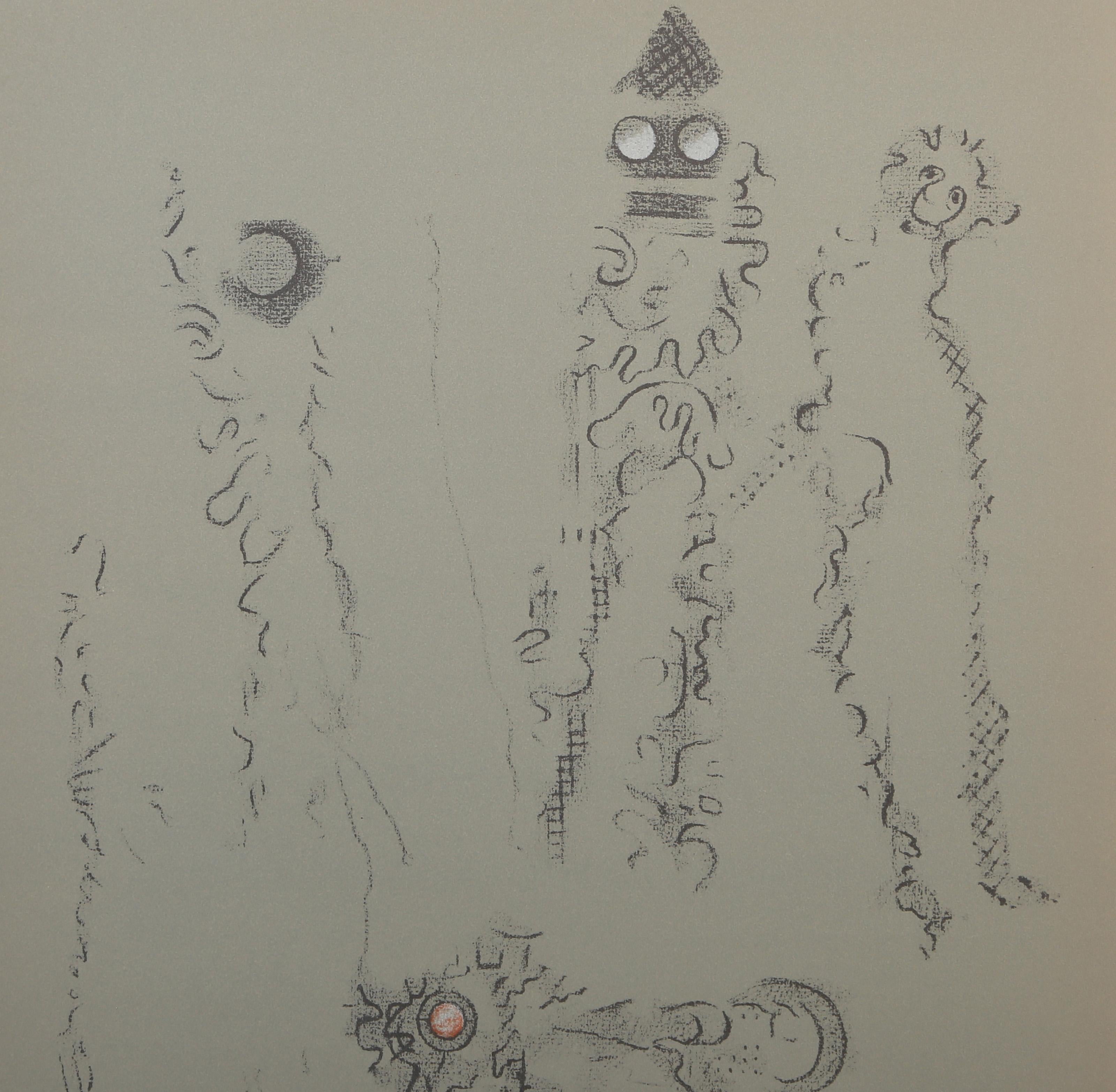 Les Chiens Ont Soif XI, Surrealist Lithograph by Max Ernst For Sale 1