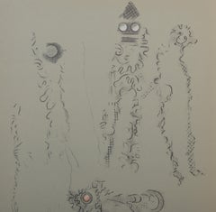 Les Chiens Ont Soif XI, Surrealistische Lithographie von Max Ernst