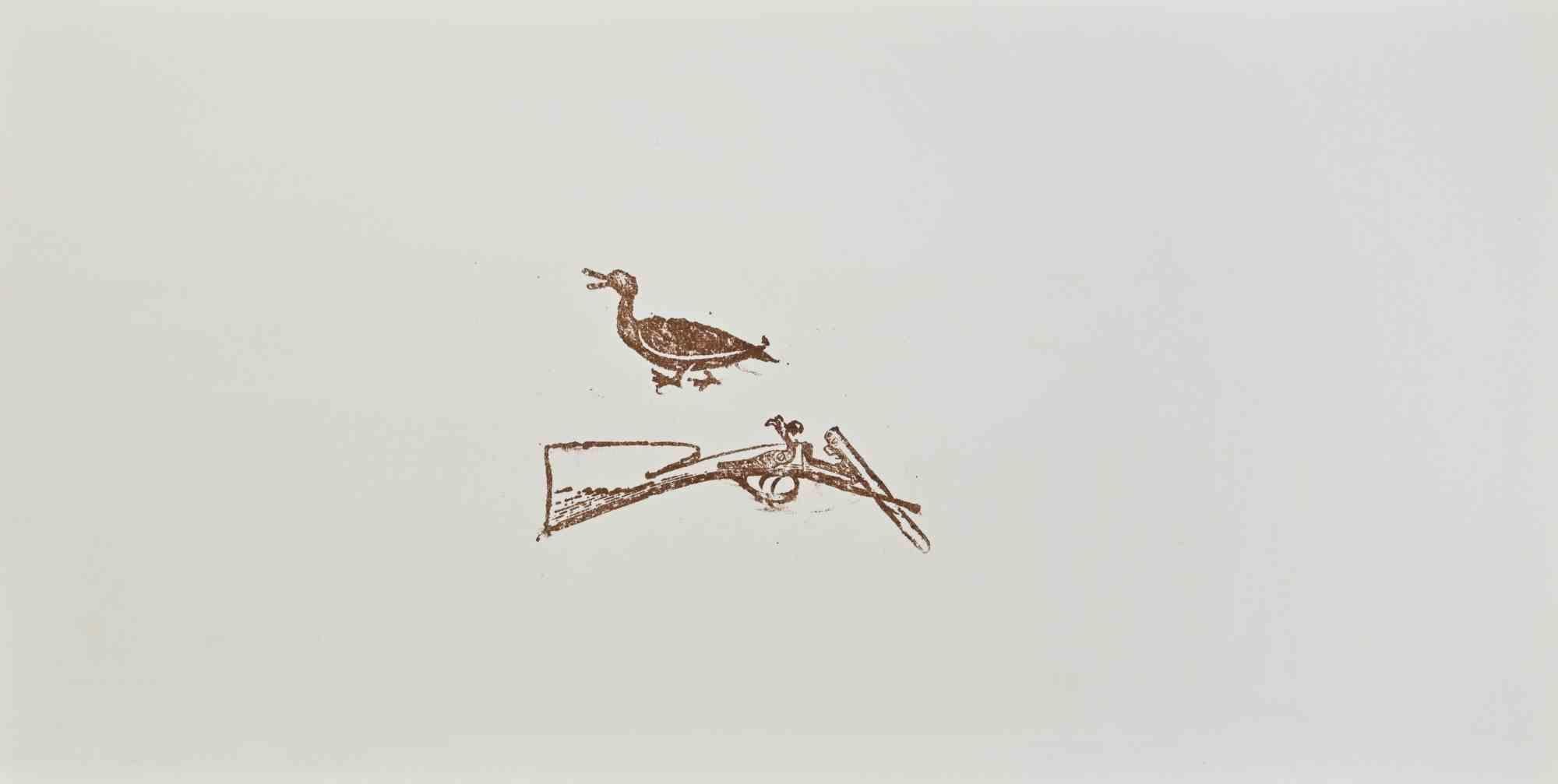 The Soldier's Ballad is a contemporary artwork realized by Max Ernst in 1972.

Mixed colored lithograph on Arches Paper.

Edited by Manus Presse, Stuttgart 1972.

Not signed and not numbered. Edition of 199.

Realized by Max Ernst to illustrate the