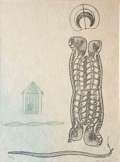 Lewis Carroll's Wunderhorn  - Lithograph by Max Ernst - 1970