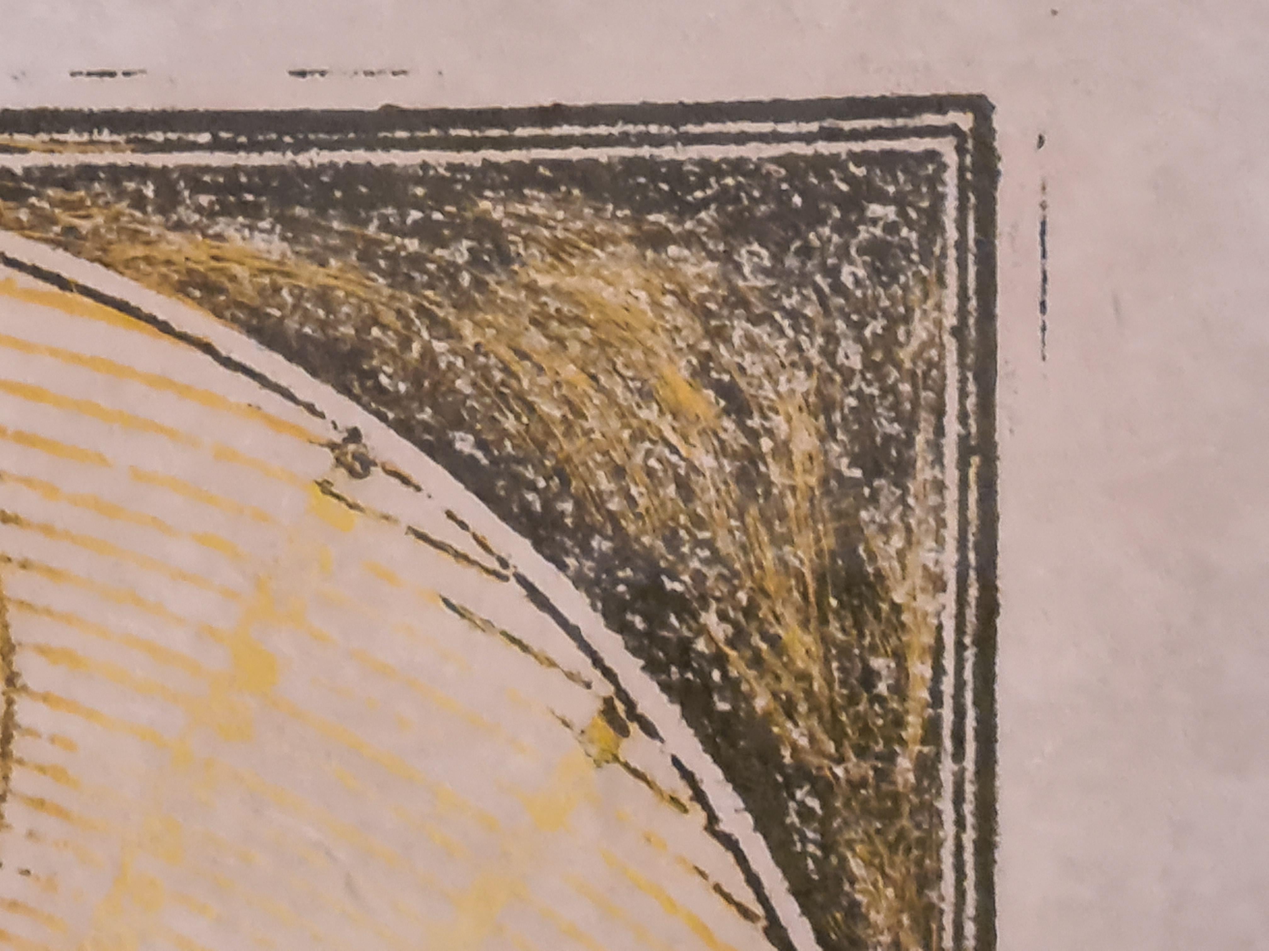 Logique Sans Peine (Lewis Carroll's Wunderhorn, Frontispiz) (S./L.135 I) - Brown Abstract Print by Max Ernst