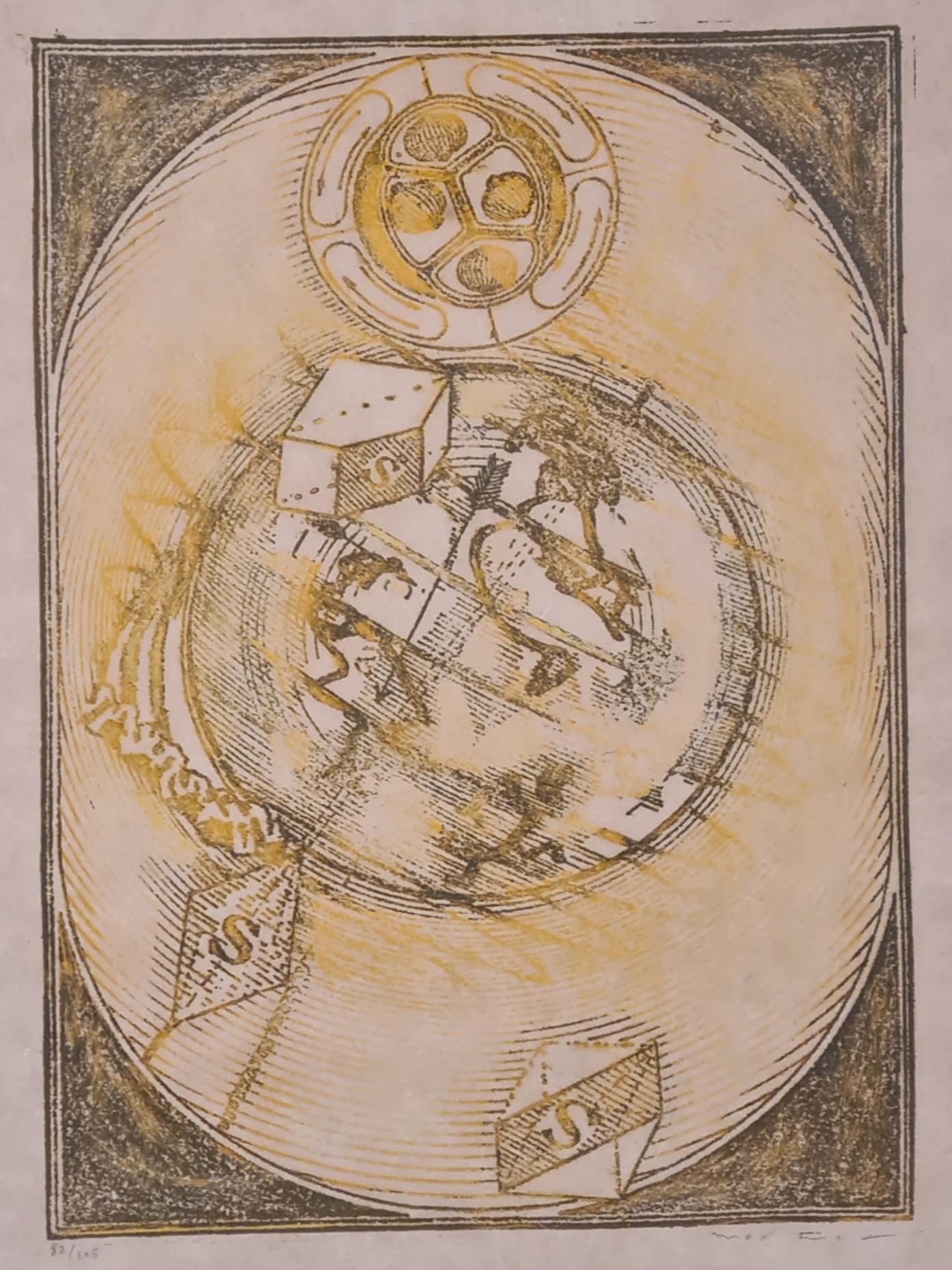 Max Ernst Abstract Print - Logique Sans Peine (Lewis Carroll's Wunderhorn, Frontispiz) (S./L.135 I)