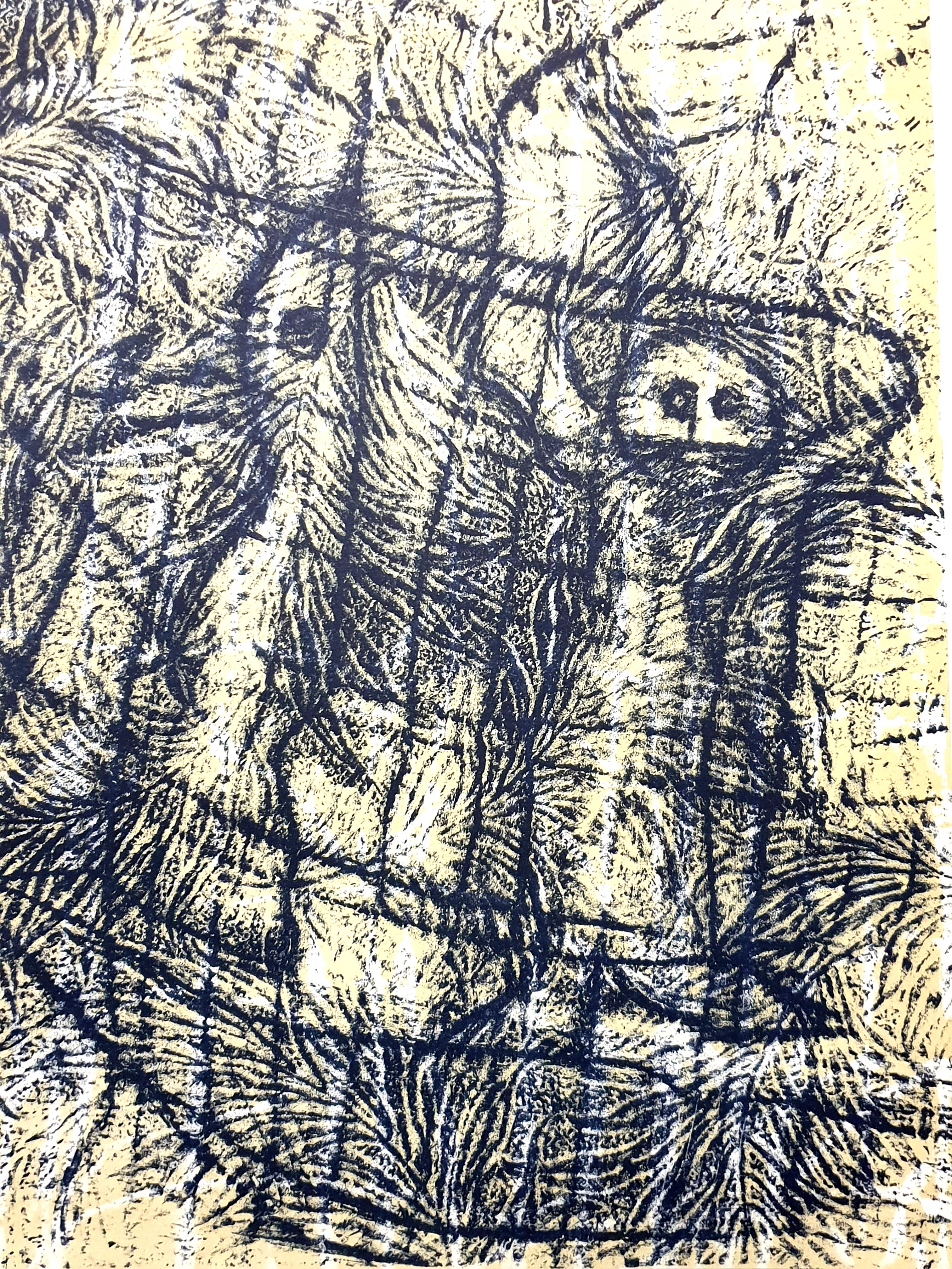 Composition - Lithographie originale de Max Ernst
1958
Dimensions : 32 x 24 cm
XXe siècle
Non signé et non numéroté, tel que publié

Max Ernst est né à Bruhl, une localité située près de Cologne, en Allemagne. Il a été élevé dans une famille