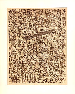 Max Ernst DADA Surrealista Poster litografico firmato a mano per un museo ebraico