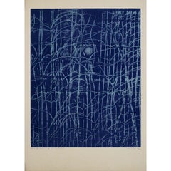 Max Ernst La forêt à l'aube El bosque al amanecer Salon de Mai litografía original 1958