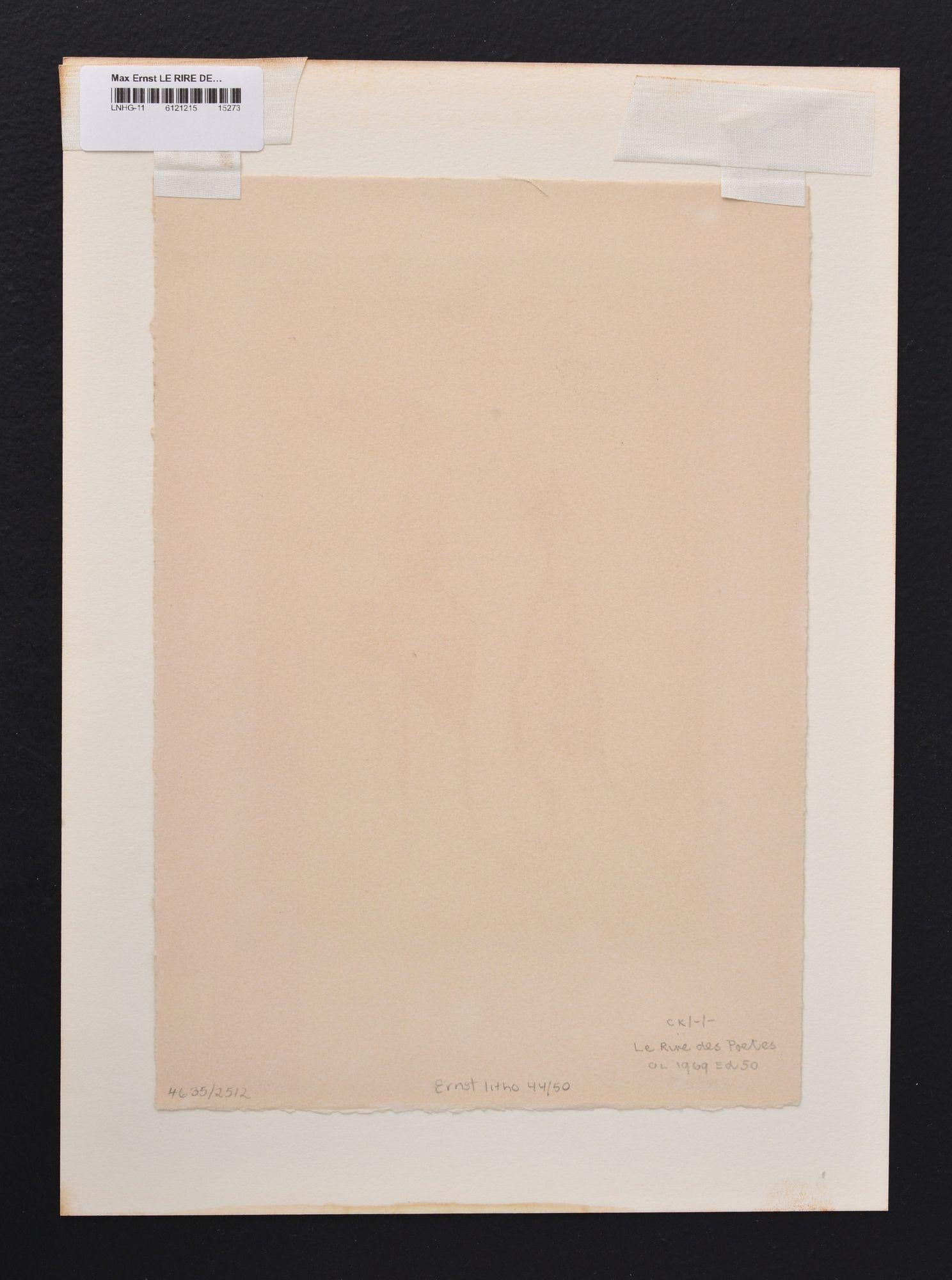 Max Ernst LE RIRE DE POETES Lithograph For Sale 10