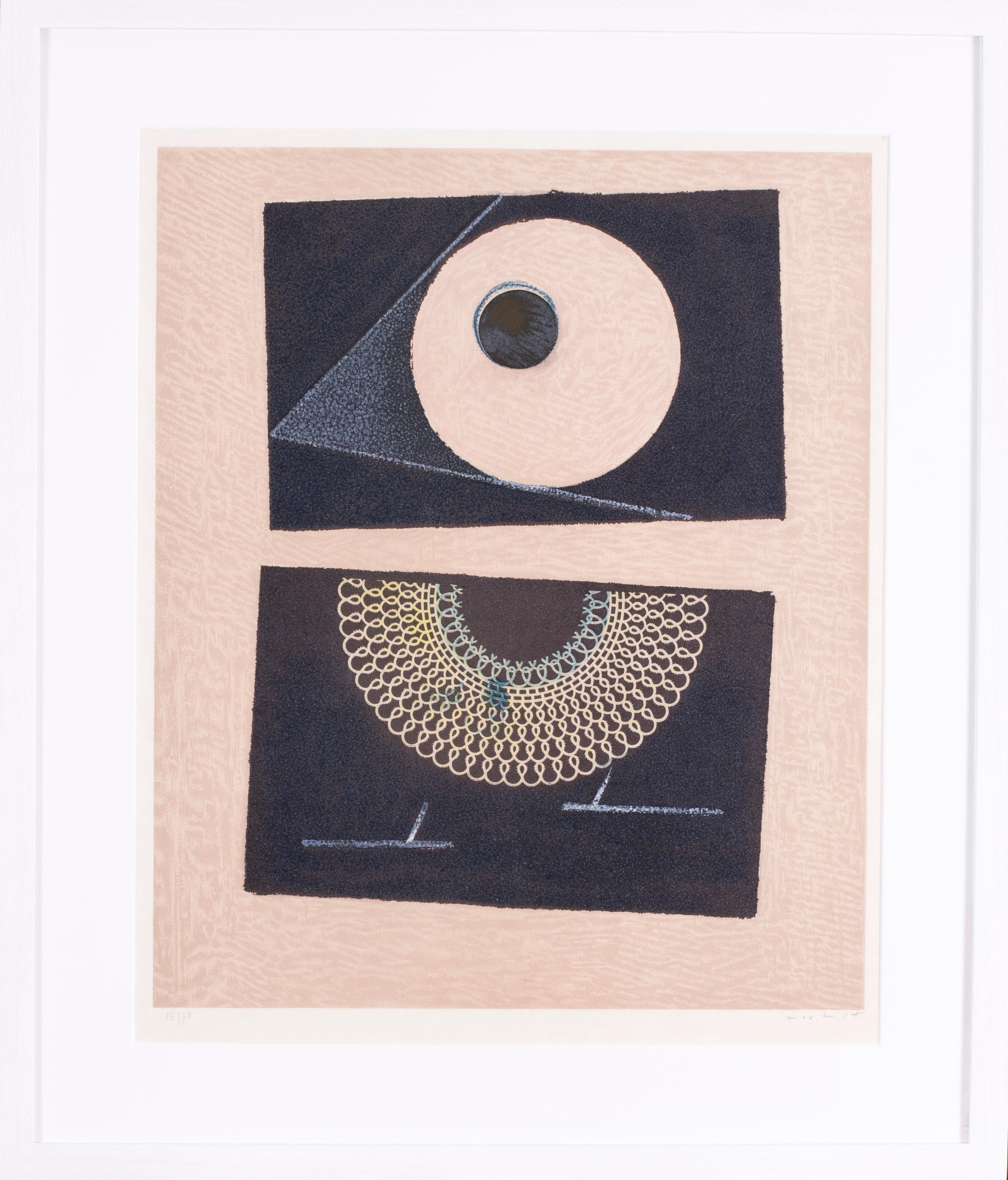 Max Ernst (Deutscher, 1891 - 1976)
Veilleuse au Seuil de Nos Terrassements Dent Prompte VI
Farblithographie
Signiert und nummeriert mit Bleistift "15/70 Max Ernst" (unterer Rand)
25.3/4 x 22 Zoll. (65,3 x 56 cm.) (einschließlich Rahmen)

Dies ist