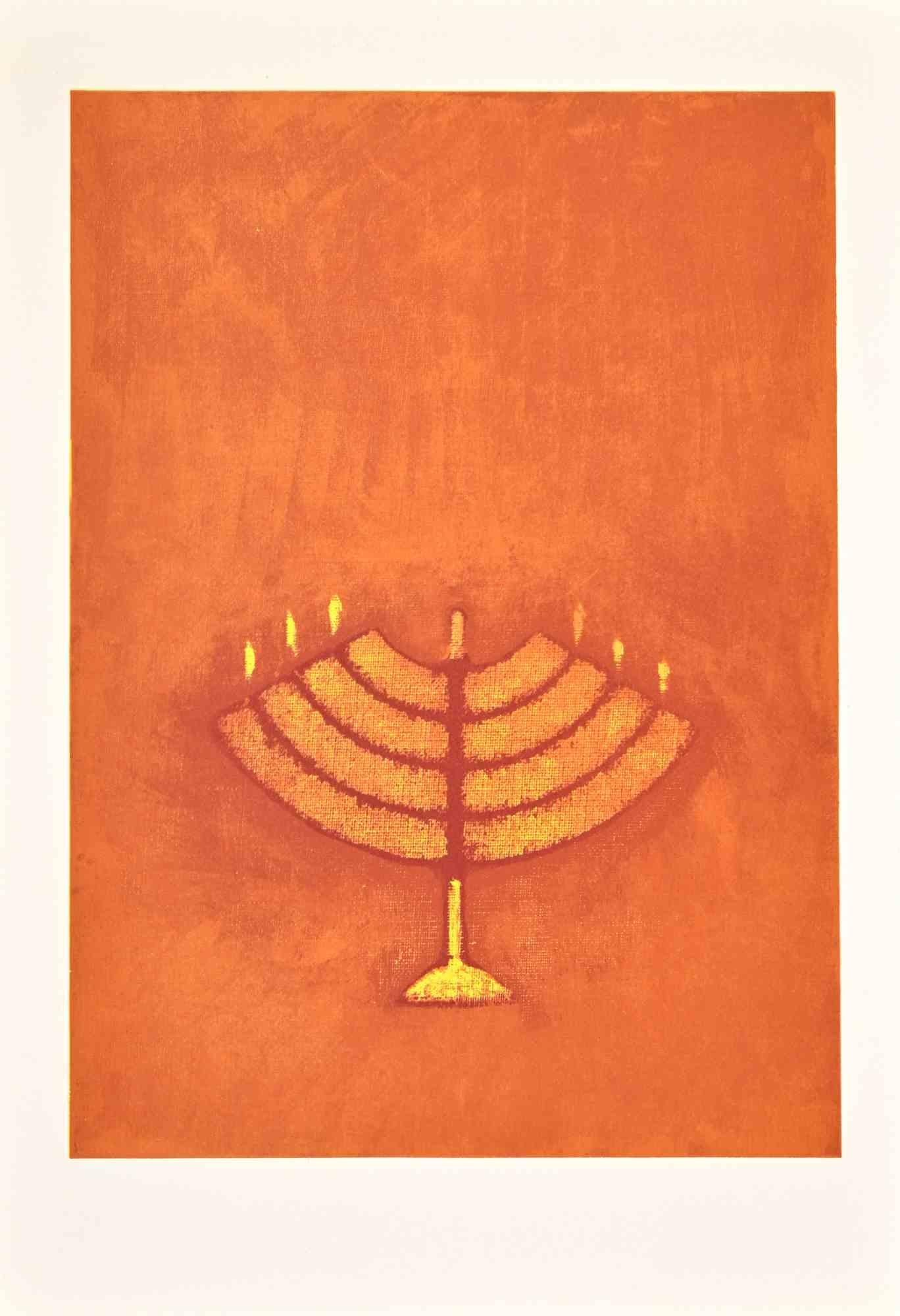 Menorah - Lithograph by Max Ernst - 1972