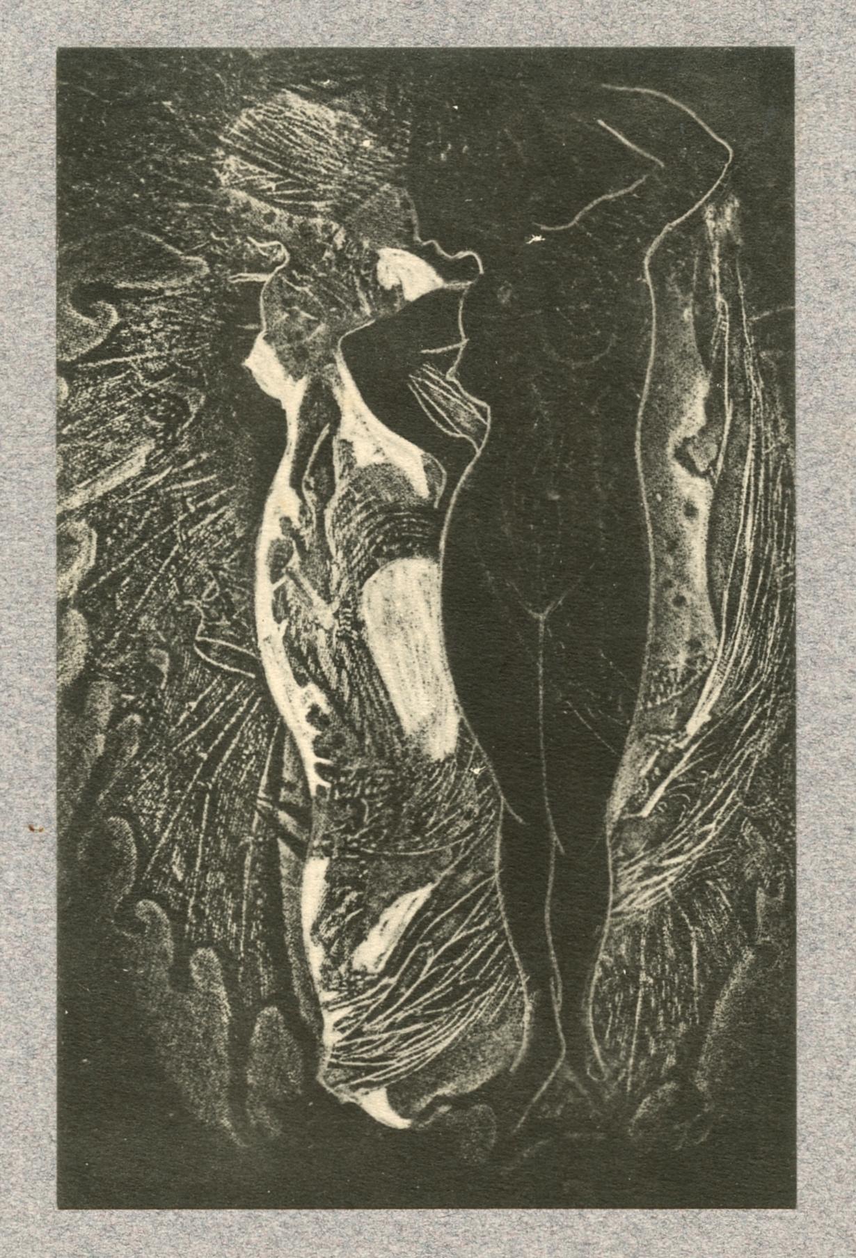 „Mr. Knife, Miss Gabel“ – Print von Max Ernst