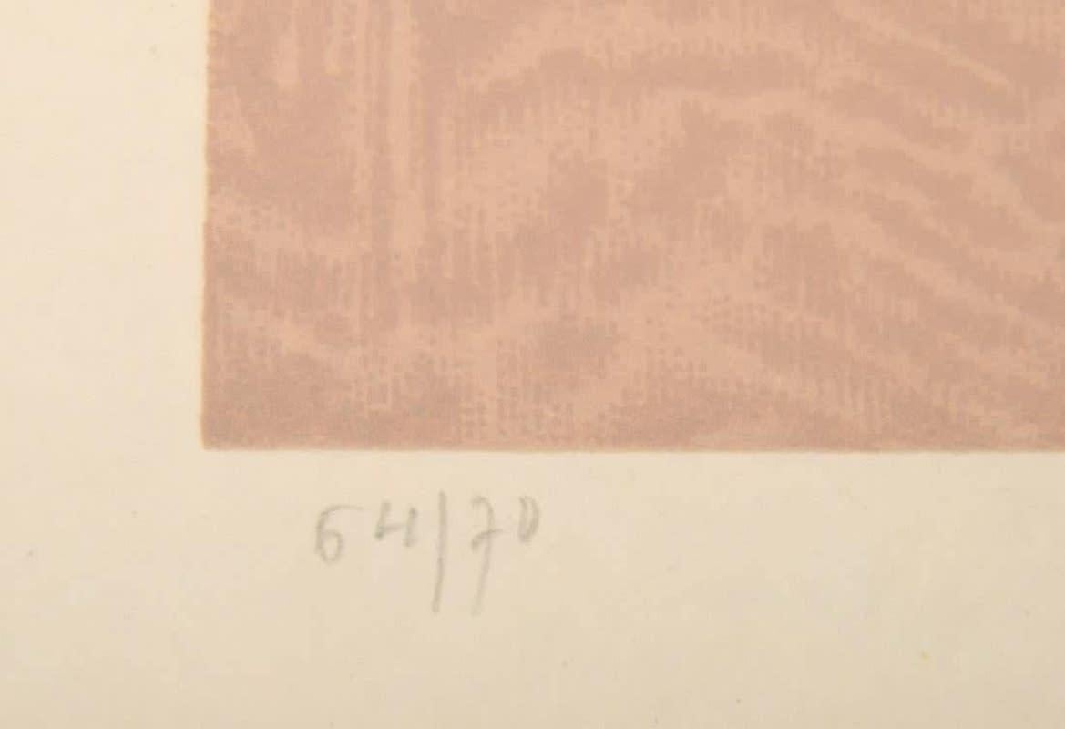 Nous nous sommes portés à la rencontre des foulards - Brown Abstract Print by Max Ernst