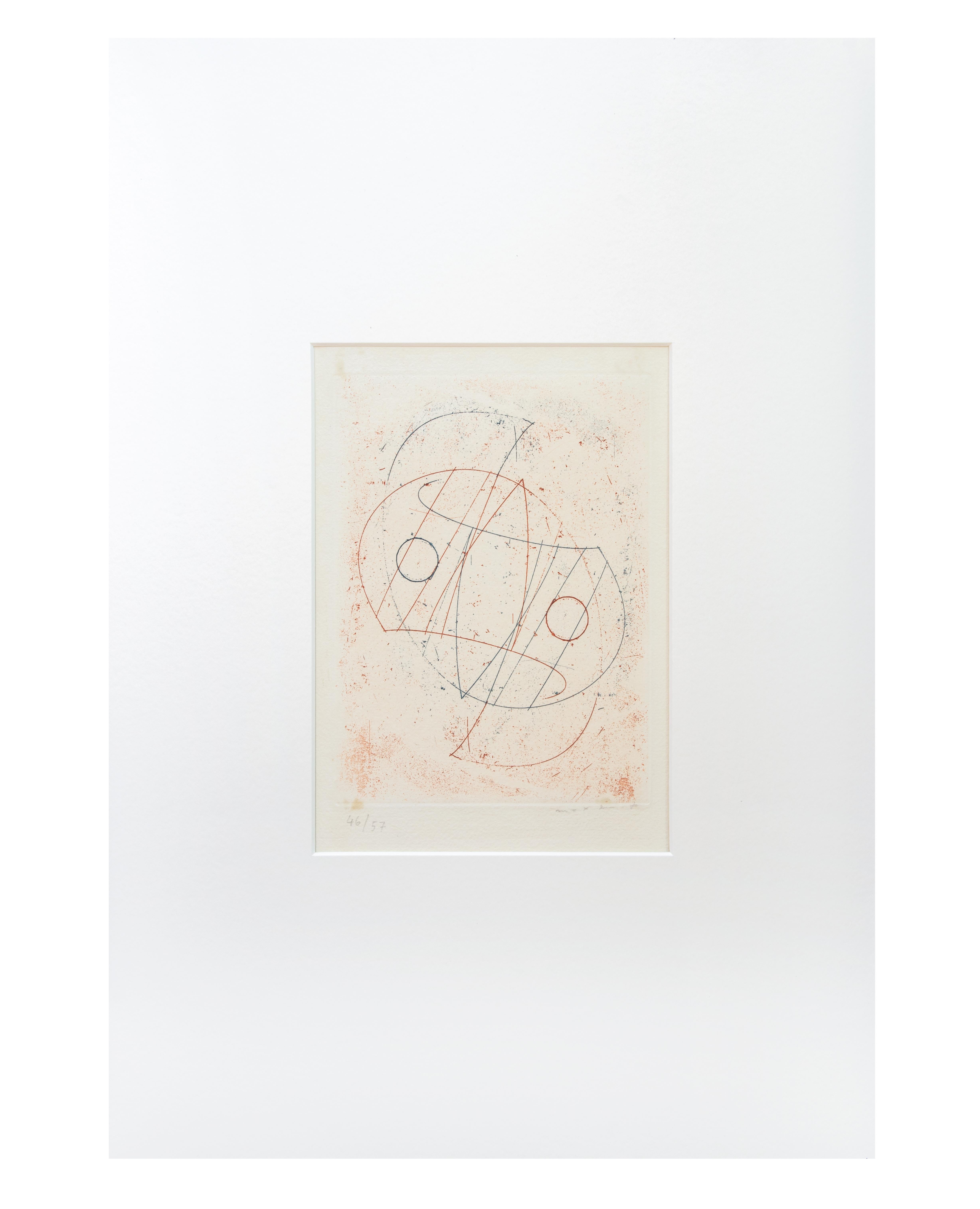 Obliques - pointe sèche de Max Ernst - 1967 en vente 1