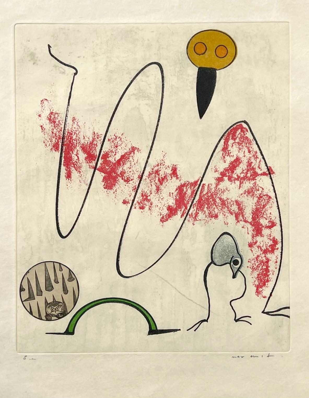 Oiseaux en péril - Print by Max Ernst