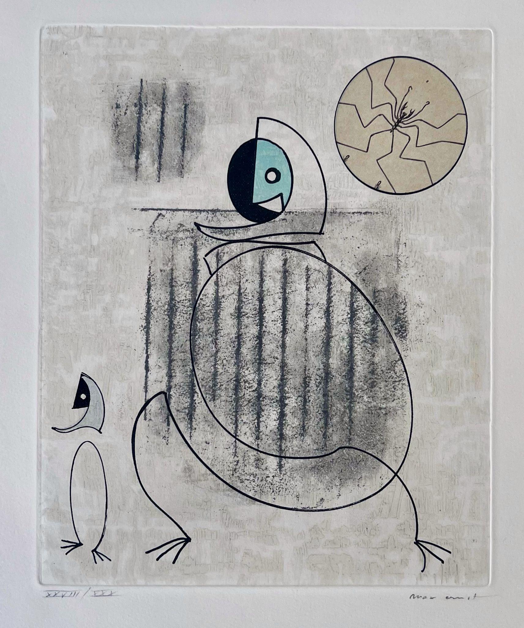 Oiseaux en péril - Print by Max Ernst
