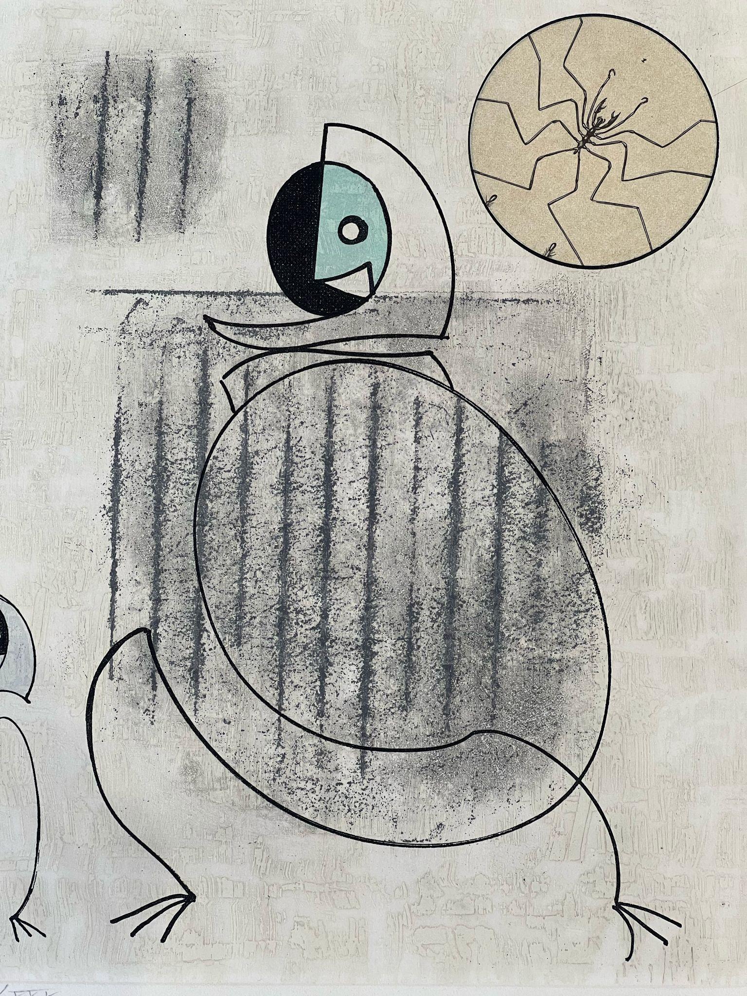 Oiseaux en péril - Abstract Print by Max Ernst