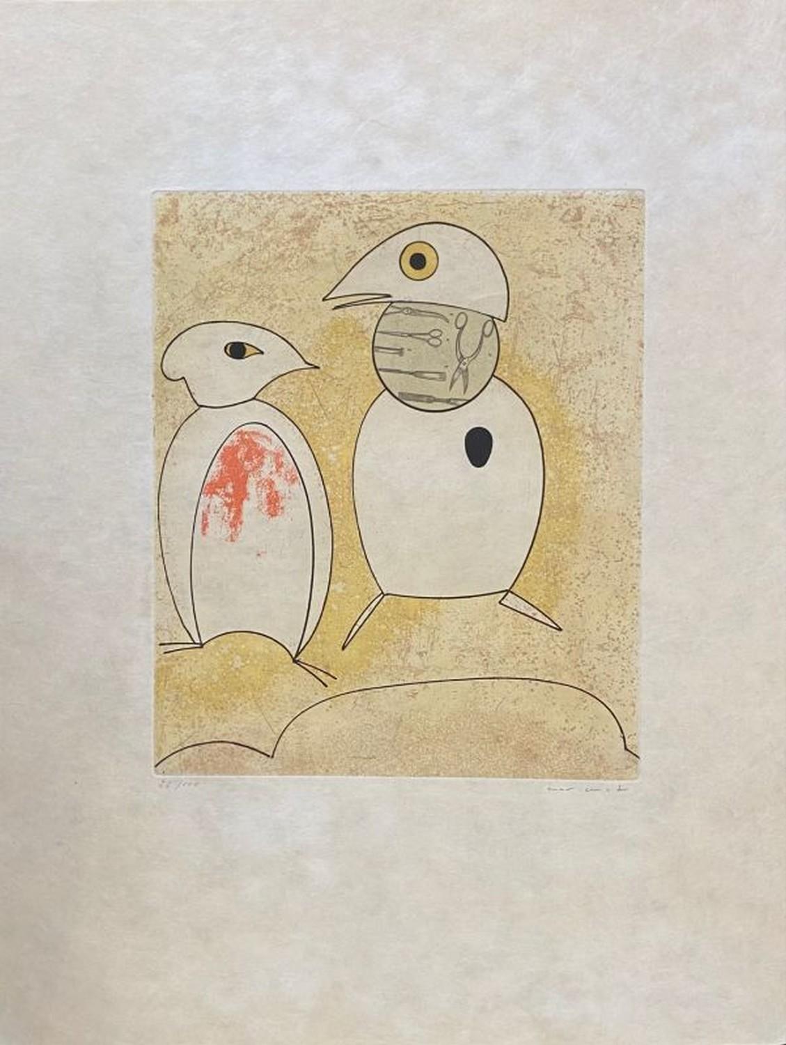 Max Ernst Abstract Print - Oiseaux en péril 