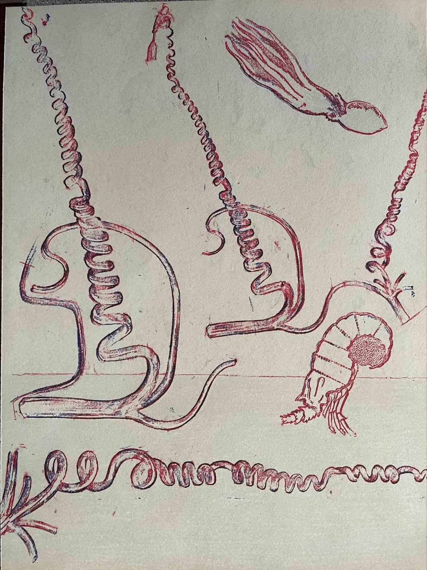 Pink Composition ist ein Kunstwerk von Max Ernst aus dem Jahr 1974.

Farbige Original-Lithographie.

Gute Bedingungen. Gedruckt im Atelier Pierre Chave in Vence, Frankreich.

Diese Lithographie wurde vom Künstler 1974 für die éditions XXe Siècle -