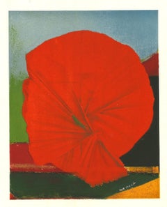 Red Flower - Original Lithograph by Max Ernst - 1957