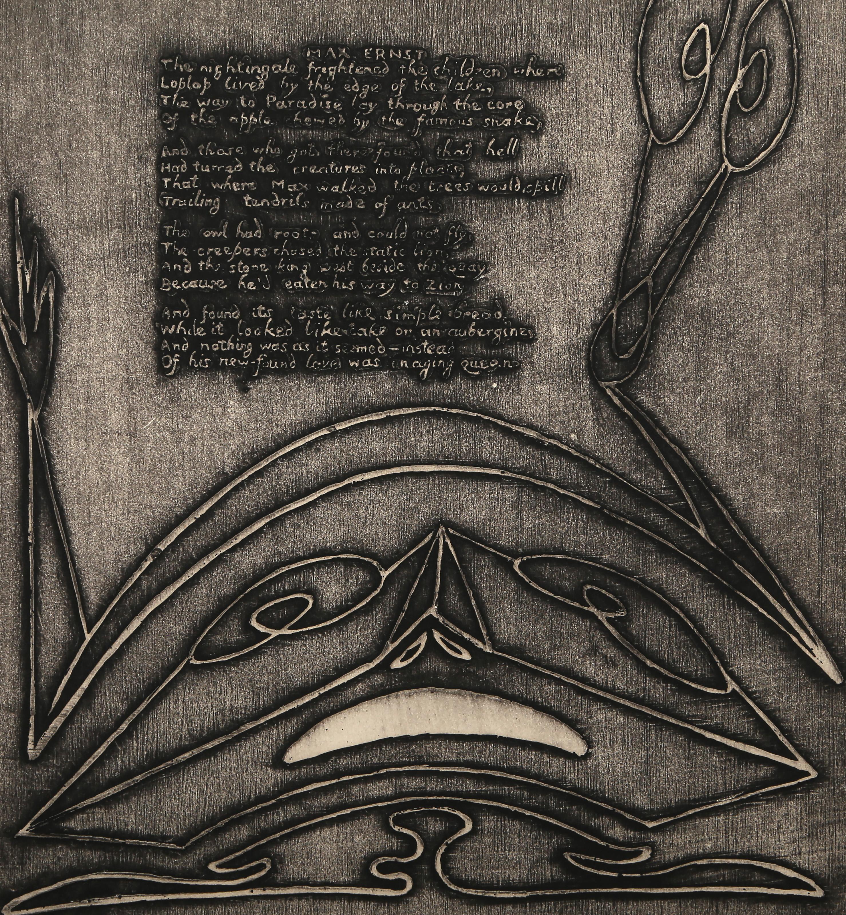 Ruthven Todd Poem, Modern Etching by Max Ernst 2