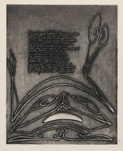 Ruthven Todd Poem, Modern Etching by Max Ernst