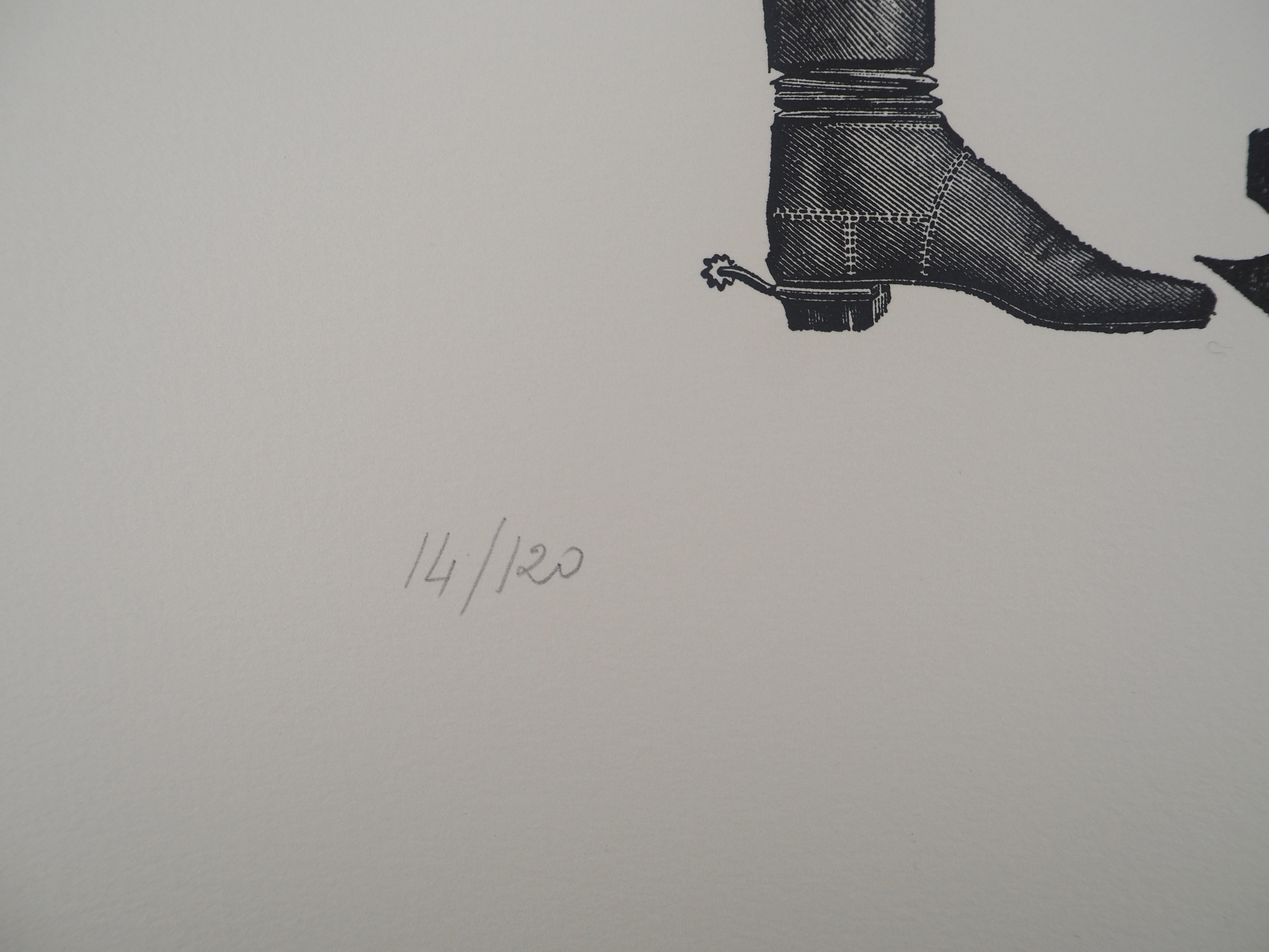 Shoe artist and Statue of Liberty - Original lithograph - Limited / 120 copies For Sale 3