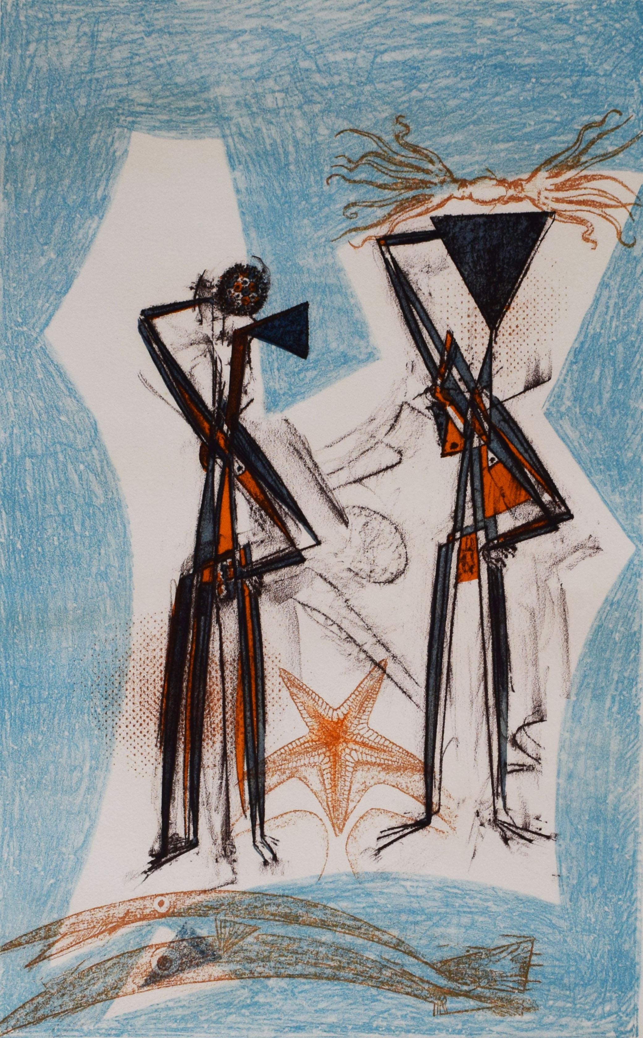 Max Ernst Figurative Print – Der Stern des Meeres  Étoile de mer - deutsch französischer Stern des Meeres