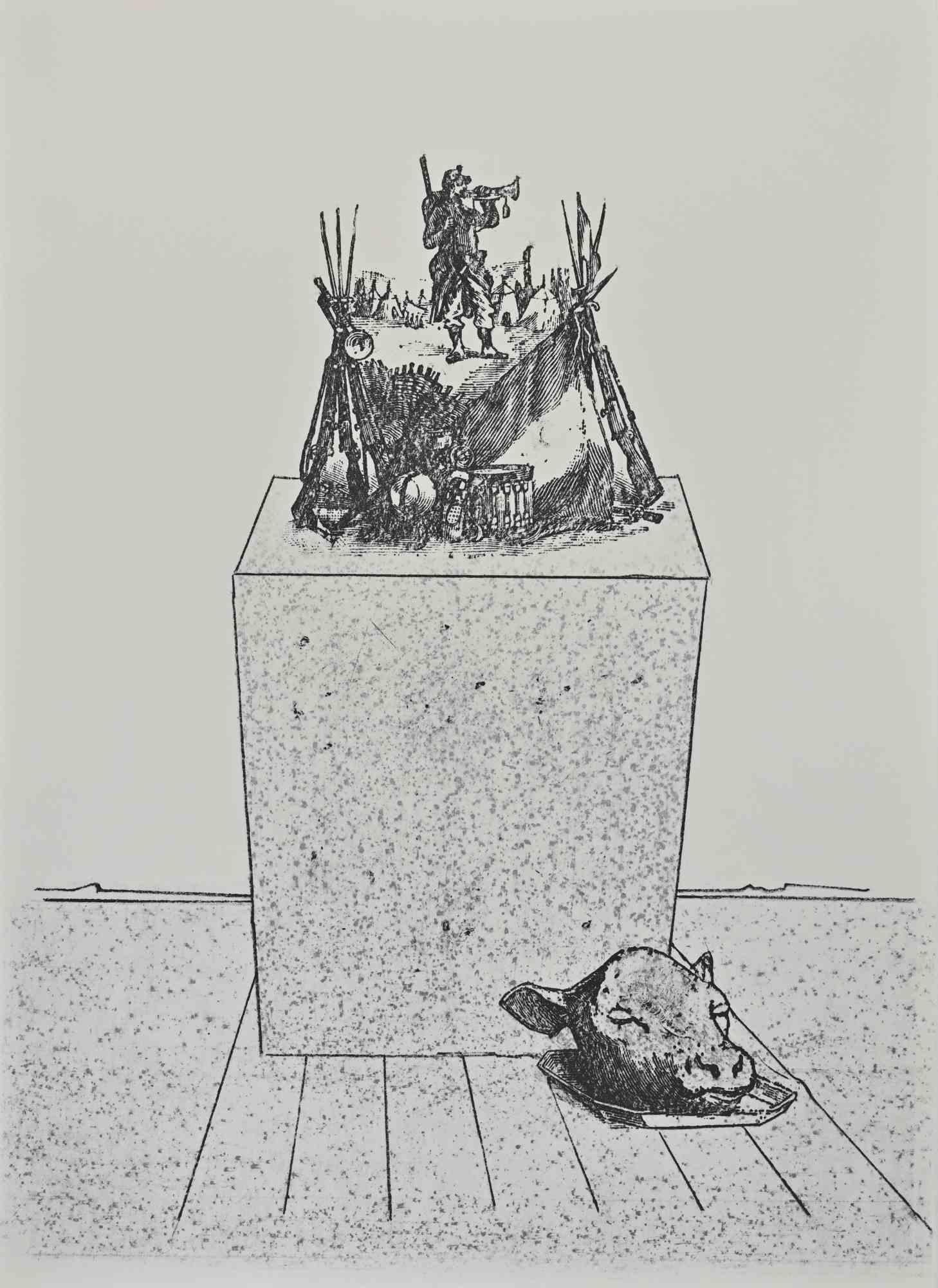 La Balada del Soldado es una obra de arte contemporáneo realizada por Max Ernst en 1972.

Litografía mixta sobre papel Arches

Editado por Manus Presse, Stuttgart 1972.

No está firmado ni numerado. Edición de 199.

Realizado por Max Ernst para