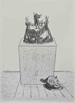 Le bouleau du soldat - Lithographie de Max Ernst - 1972