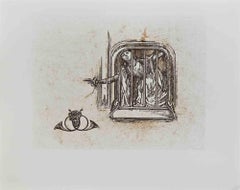 Le bouleau du soldat - Lithographie de Max Ernst - 1972