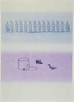 Le bouleau du soldat - Lithographie de Max Ernst - 1972